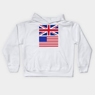 America and Uk Flag Kids Hoodie